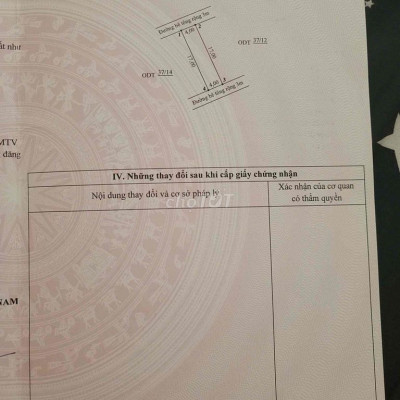 Chính chủ cần bán lô đất 2 mặt tiền đường bê tông 3m