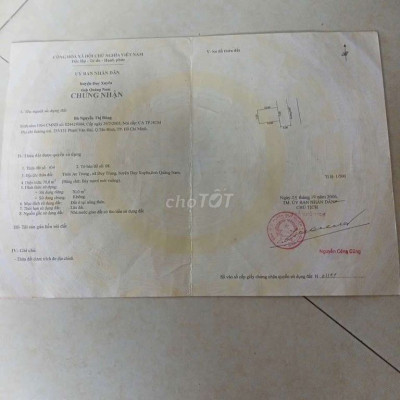 Nhà mặt tiền cấp 4, 100m2, 2 phòng ngủ, xã Duy Trung, Quảng Nam