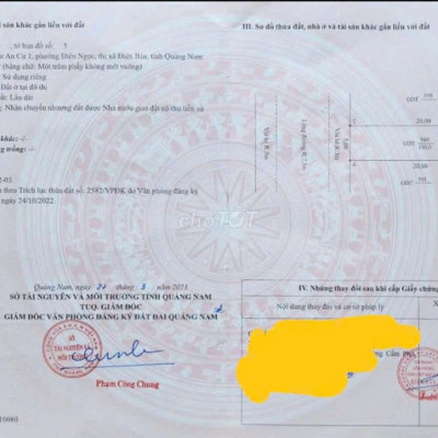 Cần tiền bán gấp lô đất mặt tiền chính chủ