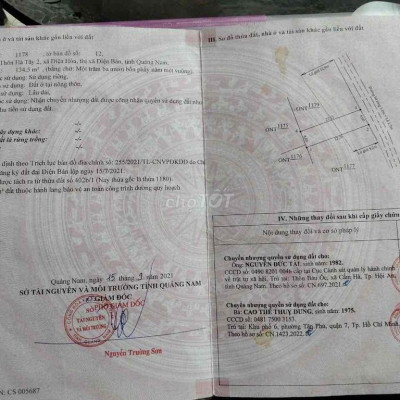 Lô đất gần đường Trần Phú Điện Hoà