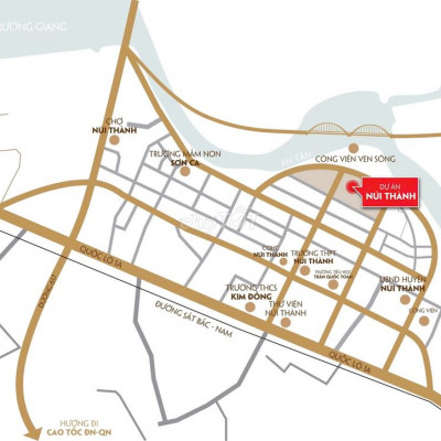 Đất biệt thự view sông thị trấn Núi Thành