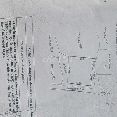Bán lô đất rộng mặt tiền đường bê tông
