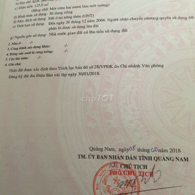 Ngang 7m dài 18m, khu phố chợ Thanh Quýt, Điện Thắng Trung, Điện Bàn