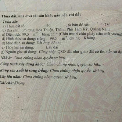 🔥 CHÍNH CHỦ BÁN ĐẤT KIỆT 6M – CÁCH MẶT TIỀN NGUYỄN HOÀNG CHỈ 20M! 🔥