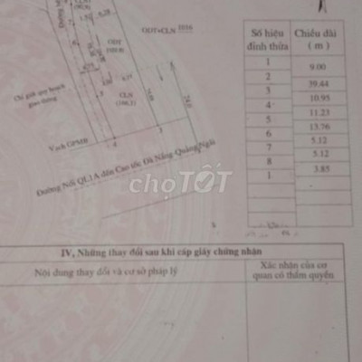 Đất sổ đỏ+196m2+Đường Quốc lộ 14E-Thăng Bình
