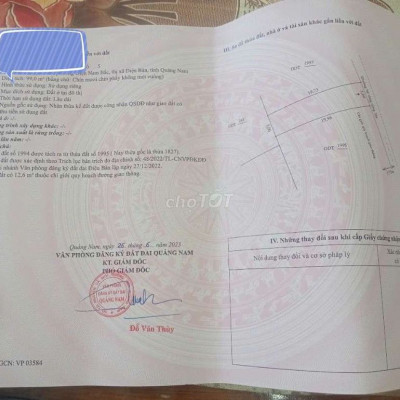 CHÍNH CHỦ BÁN 2 LÔ ĐẤT LIỀN KỀ KHỐI PHỐ 2A ĐIỆN NAM BẮC, ĐIỆN BÀN, QN