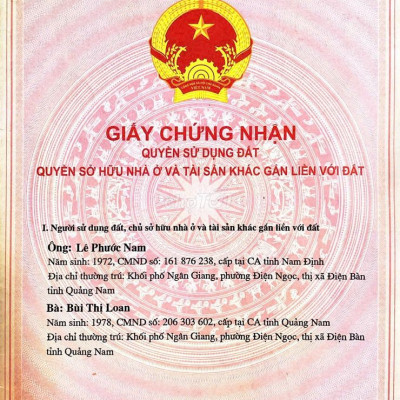 Bán đất ở, diện tích 76,7m2 khối phố Hà Dừa, Điện Ngọc