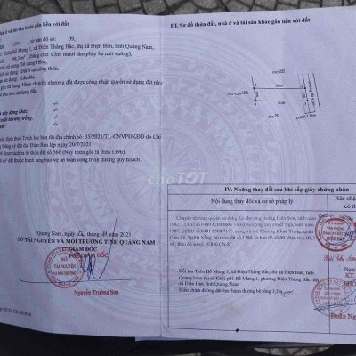 Chính chủ cần bán lô đất ở Điện Thắng Bắc