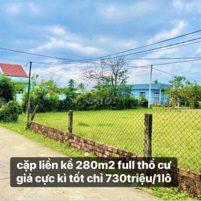 cặp liền kề 280m2 giá chỉ 730 triệu