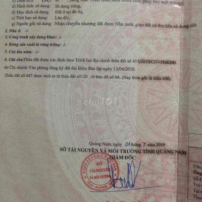 Chính chủ cần bán đất Điện Bàn-Quảng Nam.giáp ranh đà nẵng