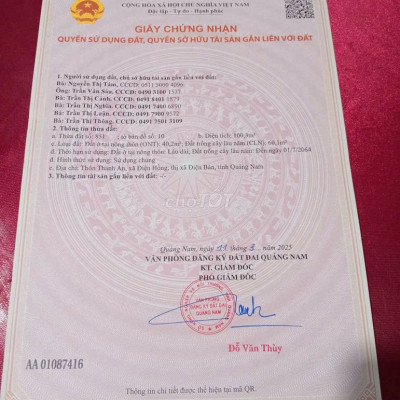 Bán gấp đất mặt tiền đường 609