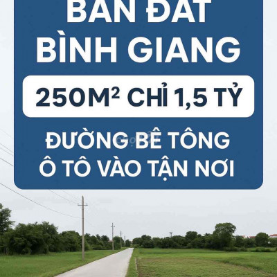 CHÍNH CHỦ BÁN ĐẤT BÌNH GIANG