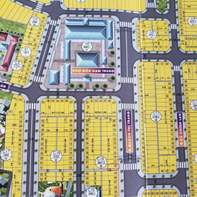 cho thuê đất đẹp đường lớn tại khu phố chợ điện nam trung