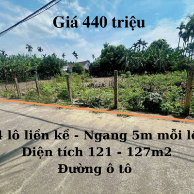 4 lô ven sông giá chỉ 440 triệu/ lô ở Duy Tân, Gần ngã 4 Kiểm Lâm