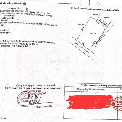 BÁN LÔ ĐẤT HIẾM HỘI AN 420M2. NGAY TRUNG TÂM PHỐ CỔ. 3 MẶT THOÁNG