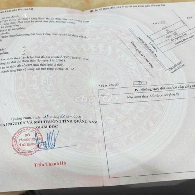 🏡 BÁN 2 LÔ ĐẤT MT QL 1A – THÔN P.N.ĐÔNG – ĐIỆN THẮNG NAM – TX ĐIỆN BÀN