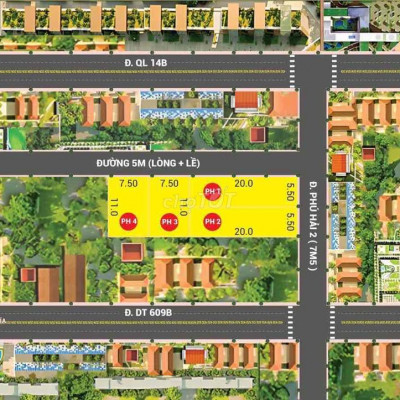 ĐẤT NỀN ĐÔ THỊ- ĐẤT NỀN VEN ĐÔ- 4 Lô Liền Kề. Đường 7m5 Hổ trợ vay