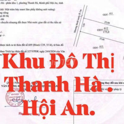 Hàng hiếm cần bán nhanh lô đất 175m2 khu đô thị thanh hà
