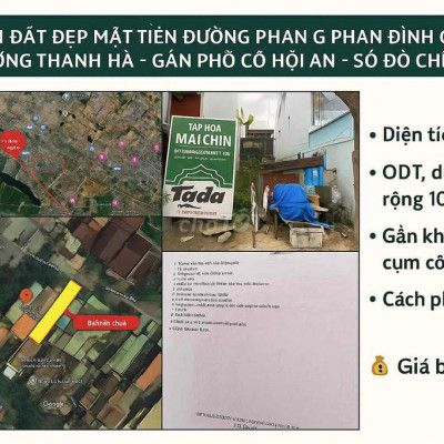 Bán đất nền mặt tiền Phan Đình Giót, Thanh Hà – gần phố cổ Hội An – sổ