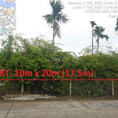 Bán Lô đất đẹp ngang 10m đường Đê Pam, Cẩm Thanh, Hội An, Quảng Nam