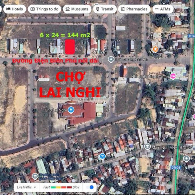 Bán lô mặt tiền đường Điện Biên Phủ nối dài; ngay trước chợ Lai Nghi