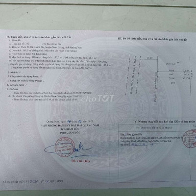 Chính chủ bán đất mặt tiền QL 14B(2.6tr/m2) Quảng Nam