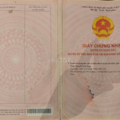 Đất thổ cư 23,55m dài 20,25m, đường bê tông cả lể 4m, Duy Xuyên, ĐN