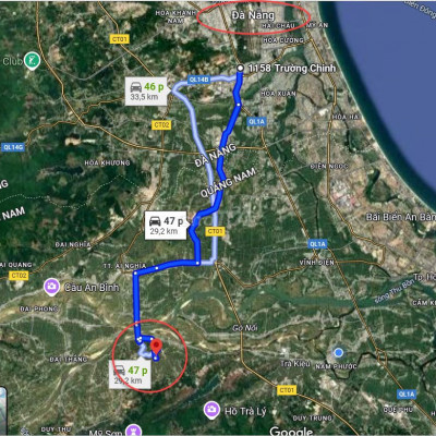 2 thửa đất thổ cư 10m, dài 17,5m, đường BT 5m, Xã Duy Xuyên, Đà Nẵng.