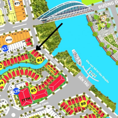 Biệt thự 3 mặt tiền kđt sentosa  điện bàn đông đà nẵng  gần sông gần b