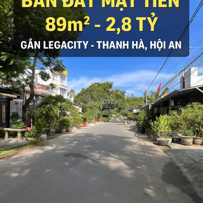 Đất mặt tiền Phan Đình Giót, Thanh Hà Hội An |89m² |Chính chủ | 2,8 tỷ