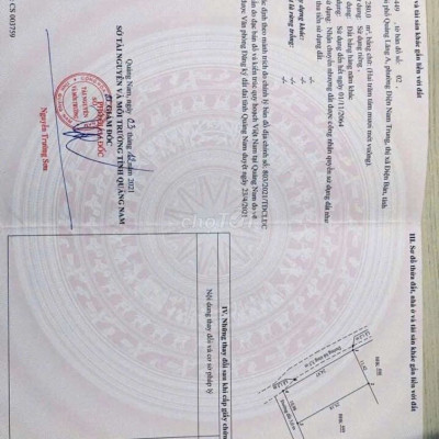 Bán Lô đất bằng hàng năm tại điện nam trung.Đà nẵng