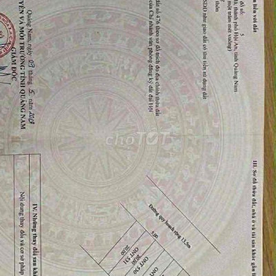 Cần bán đất mặt tiền đường 7.5m Cẩm Hà, Hội An, Đà Nẵng-100m2-2.5 tỷ t