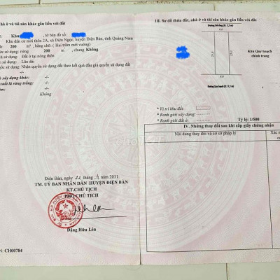 Đất rộng 200m2 khu dân cư mới Điện Ngọc - Điện Bàn