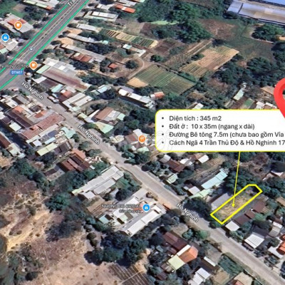 CHO THUÊ ĐẤT MẶT TIỀN ĐẸP HỒ NGHINH, ĐIỆN NAM ĐÔNG