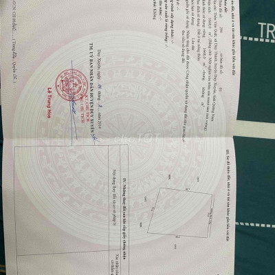 Chính chủ cần bán gấp 1668m2 đất Duy Thành (Duy Nghĩa mới), Duy Xuyên