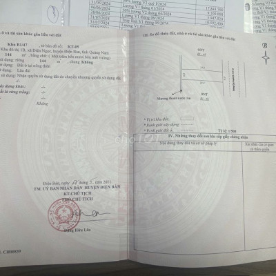 Bán LÔ B1/47 (KDC 1B),DT:144m2, Phan huy Ích,P.Điện Bàn Đông, ĐÀ NẴNG