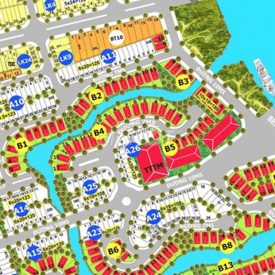 biệt thự 2 mặt sông nhân tạo 210m2 giá chỉ 4ty7