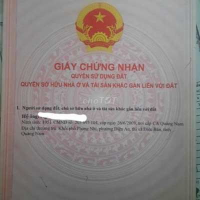 Đất thổ cư Điện An, Điện Bàn