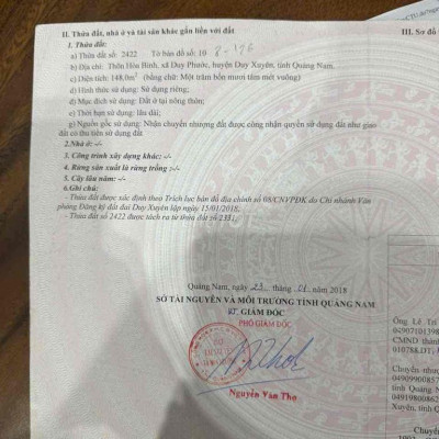 BÁN ĐẤT 148 m2 CÁCH TRUNG TÂM HỘI AN CHỈ 4km,