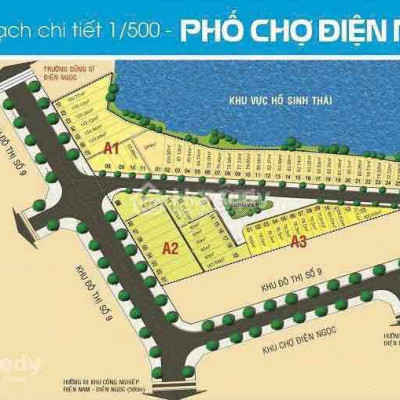 BÁN ĐẤT MT ĐƯỜNG 10M5 - KHU PHỐ CHỢ ĐIỆN NGỌC
