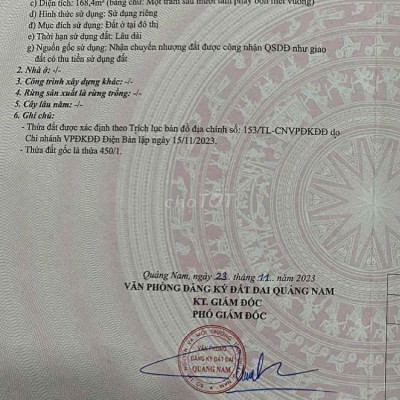 🔥168m2 đường bê tông 4m, trục chính Trần Thủ Độ, giá 1 tỷ 670 triệu.