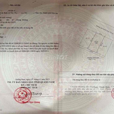 🌹Chính chủ gửi bán lô đất mặt tiền Lương Thúc Kỳ , Tp Hội An 🌹