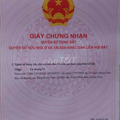 đất ở-258m khu cây tháp-câu nhi