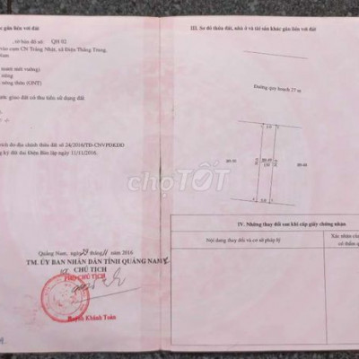 Lô mặt tiền đường Trần Phú, mặt bằng kinh doanh tốt