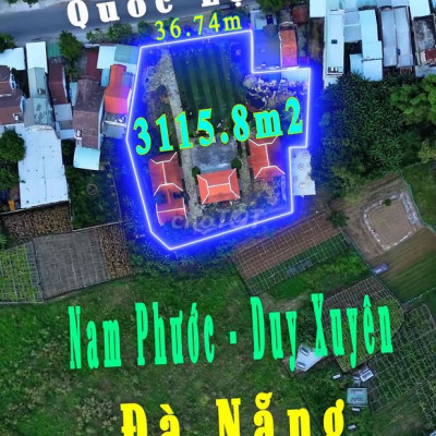 Bán lô đất 3115m (100% đất ở). Mặt tiền quốc lộ 1A. Duy Xuyên - Quản