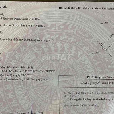 Cần Bán Điện Nam Đông - Điện Bàn - Quảng Nam