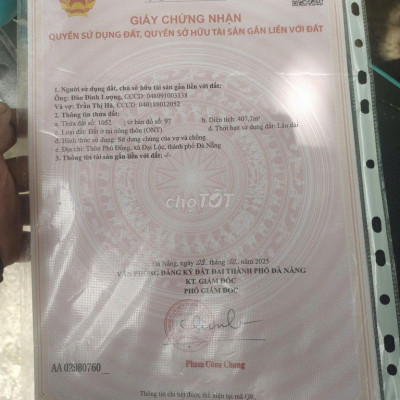 Bán lô đôi 407m 100% đất ở cực đẹp phù hợp xây biệt thự hoặc nhà nghỉ