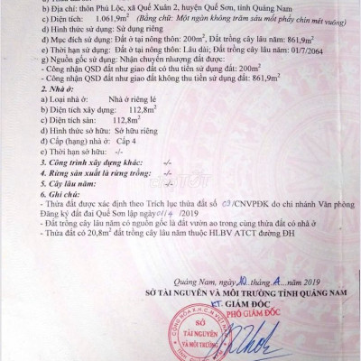 Đất MT đường chính ĐH Quế Xuân 2, DT 1062m2, 200m2 đất ở, chỉ 1,3tr/m2