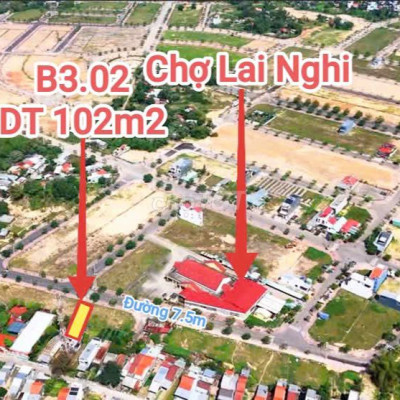 💥 Chính Chủ Bán Đất B3.02 Chợ Lai Nghi Hội An 102m2 đg 7m5 giá 1,55 tỷ