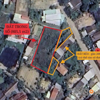 đất tại đường Rừng Dừa Bảy Mẫu, Phường Cẩm Thanh, Hội An